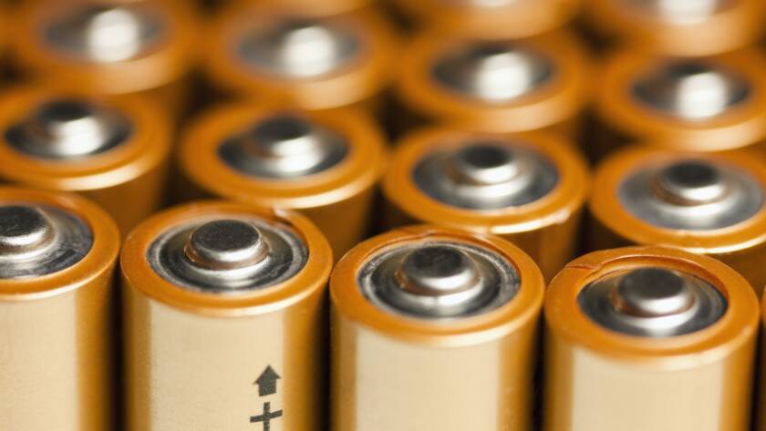 Rows of AA Batteries